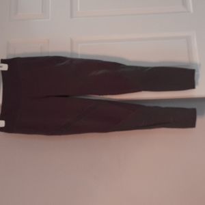 Gray Mesh Detail Leggings